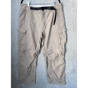 Mountain Hardwear Pants Mens‎ Large Beige Mesa Convertible Cargo Belted Hiking